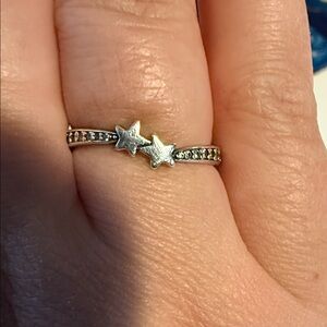 Pandora Silver Twin Star Ring